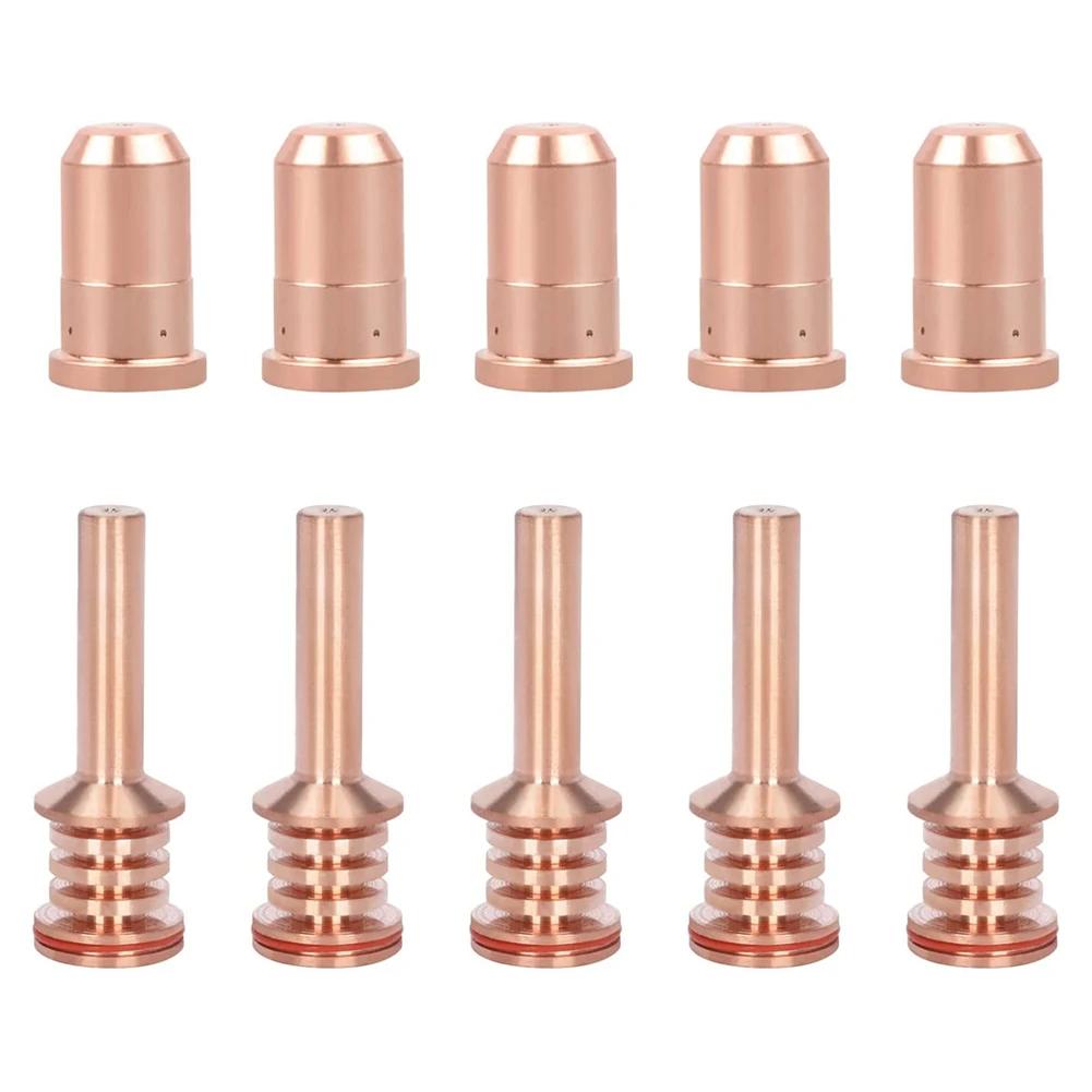 Superior Performance 420132 Electrode, 420134 Nozzle for PMX 30AIR Plasma Consumables, 5Pcs Electrode and 5Pcs Nozzle Pack