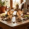 Mini Wooden Elephant Statues Intricately Carved Adorable Tabletop Ornament  Desktop Decor