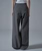WAARFORWOMAN W1144 Nylon Wide Slacks_Charcoal
