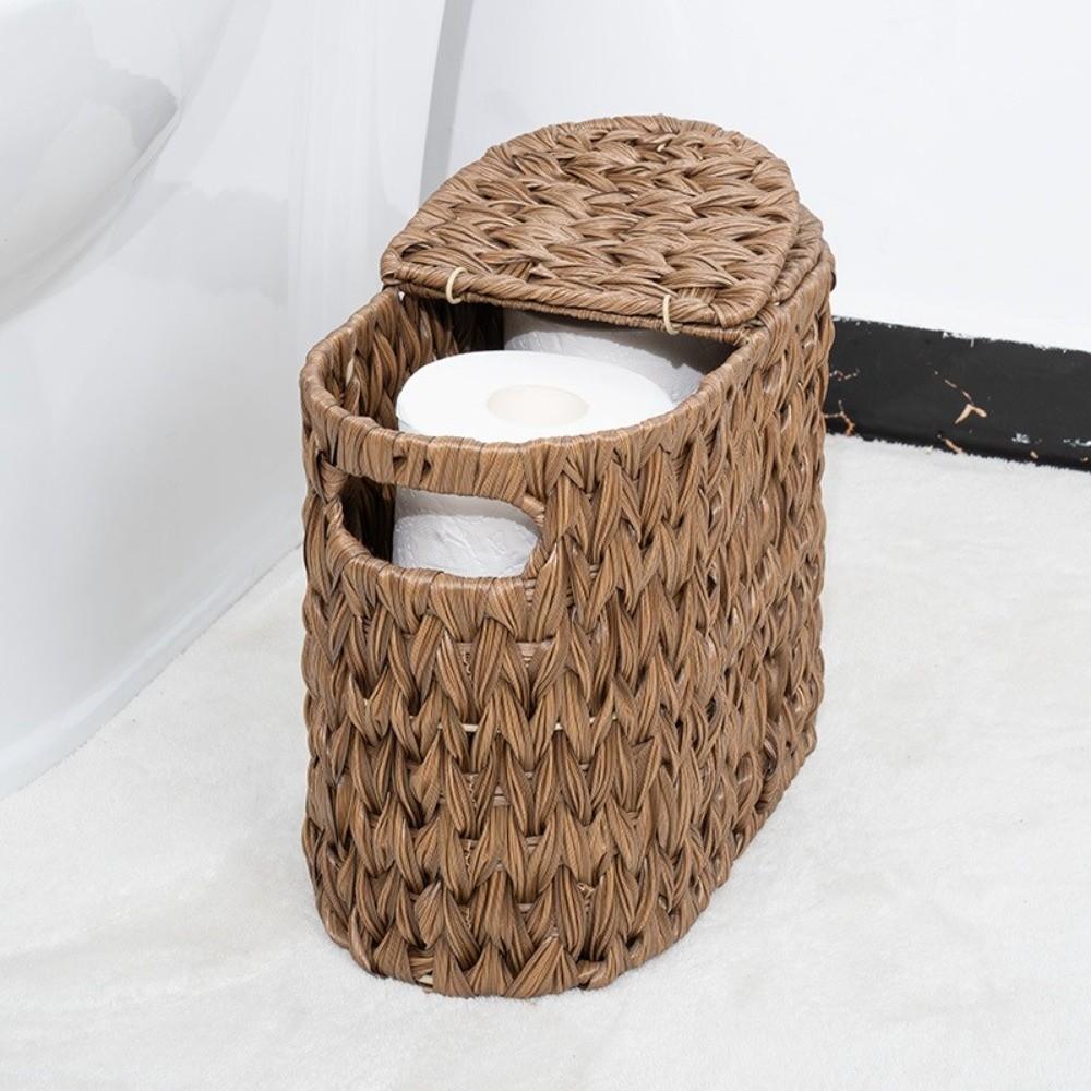 Large Capacity Toilet Paper Basket Flip Top Sundries Storage Box Storage Basket for Kitchen