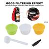 6pcs Leak Proof Design Reusable Coffee Filter Cup With Brush Spoon Set Coffee Capsule Kit  Home Use