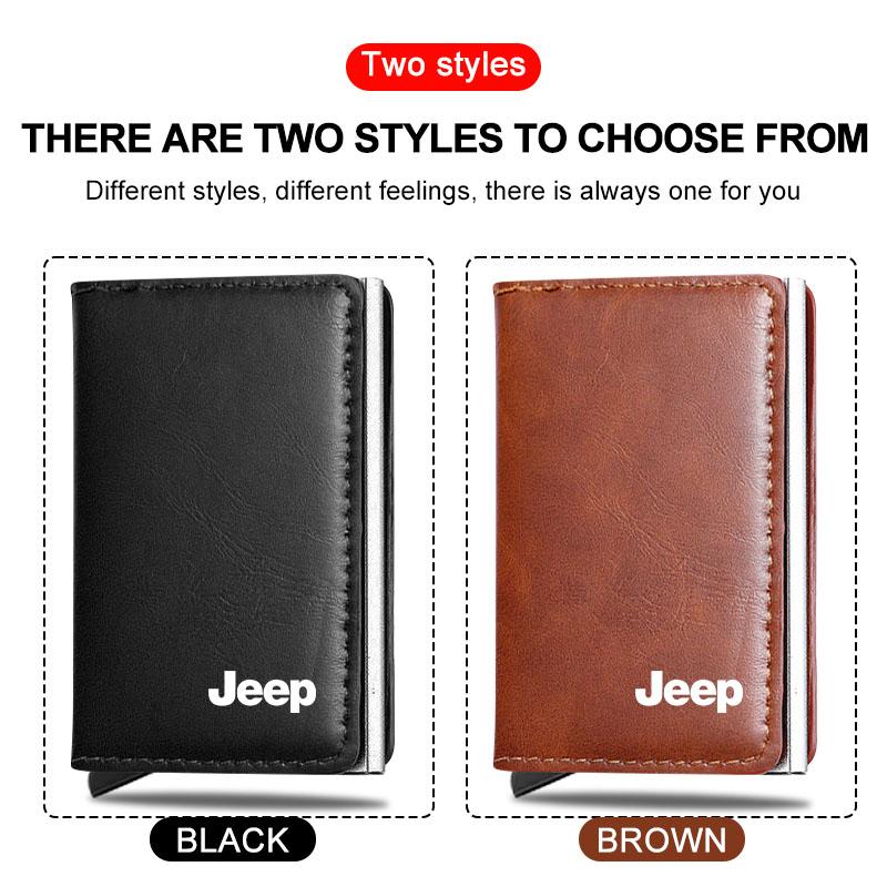 PU Leder Auto Fahrdokumententasche Ausweis Reisepass Kartenetui Kartenfach Für Jeep Renegade Wrangler JK Grand Cherokee WJ XJ Willys Compass Command