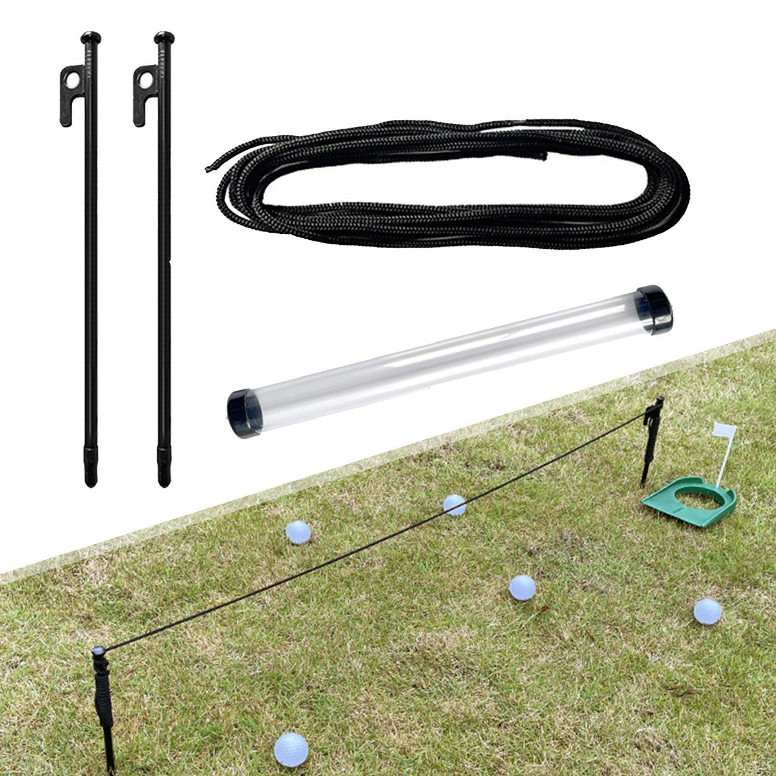 

Alignment Aid Swing Posture Practice Rods Golf Direction Indicator Equipment for Correct чёрный