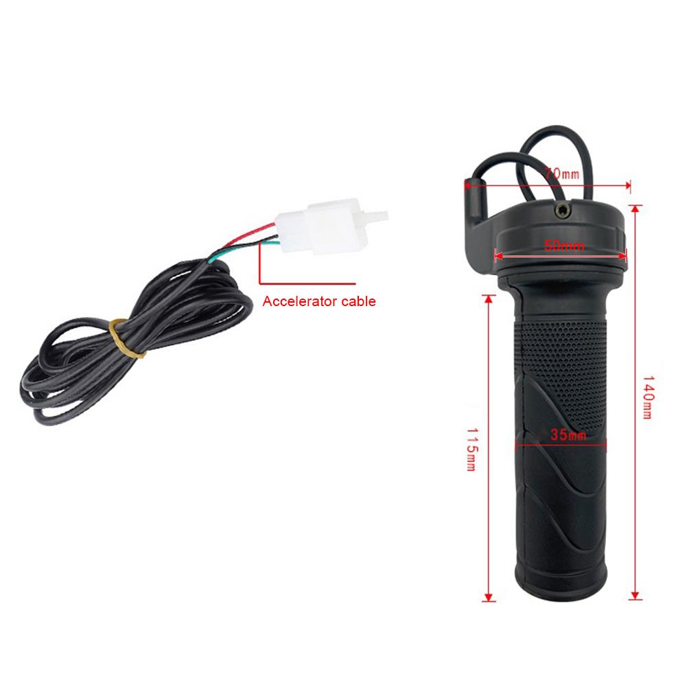 Universal Electric Bike Handle 24V 36V 48V Scooter Throttle Grip Rubber Ebike Throttle Grip Scooter Parts Motorcycle Accessories