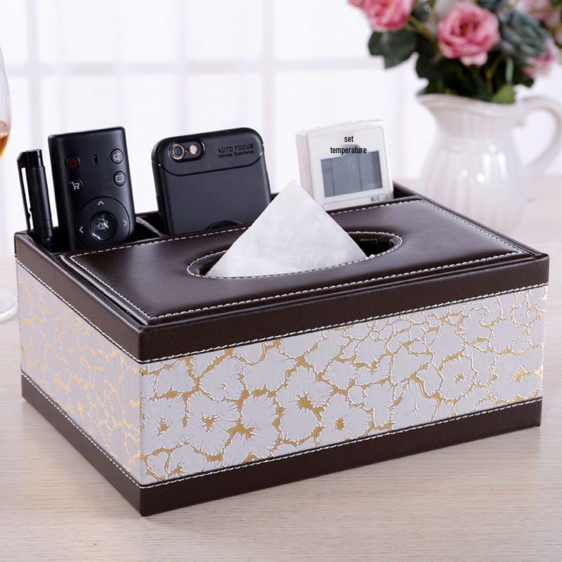 Multi-functional Tissue Box with Remote Control Storage for Living Room