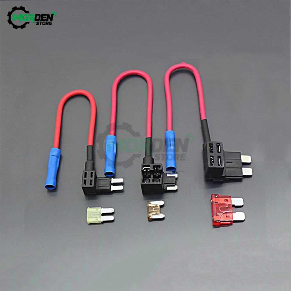 11V Car Fuse Holder Add-A-Circuit TAP Adapter Micro Mini Standard ATM APM Blade Auto Fuse with 11A Blade Car Fuse Replacement