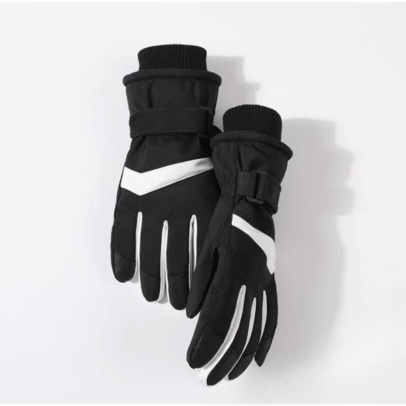 Ski Gloves Men's and Women's Thermal Gloves Outdoor Snow Play Thickened Waterproof and Cold-proof Velvet Travel Cycling Gloves