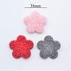 10 Stück 38 mm weiche Plüsch-gepolsterte Aufnäher mit Blumenapplikationen für DIY-Kleidung, Basteln, Hüte, Taschen, Handschuhe, Socken, Nähzubehör