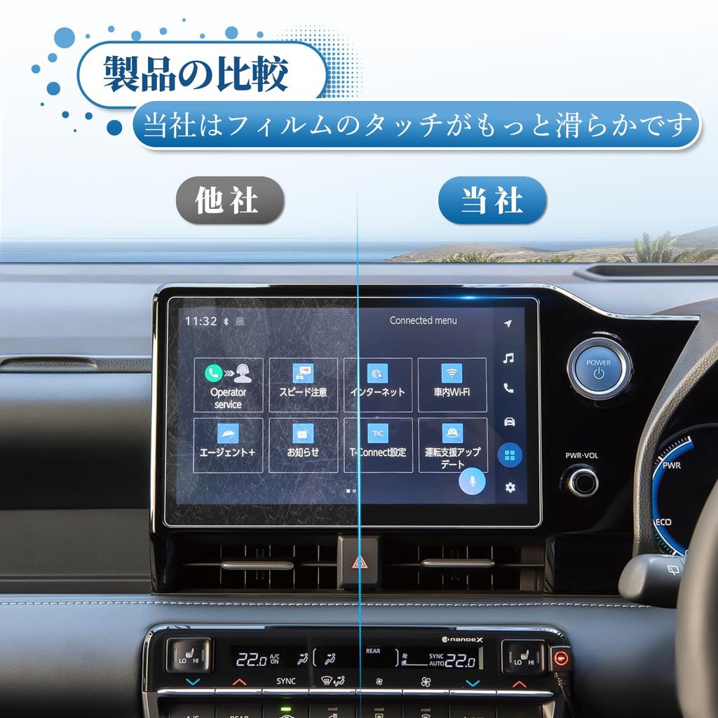 Coleya Navigation Rear Seat Monitor Protective Film Tempered Glass 2 Pieces Set for Toyota Noah Voxy 90 Series Inch Navigation Film Inch OLED Rear