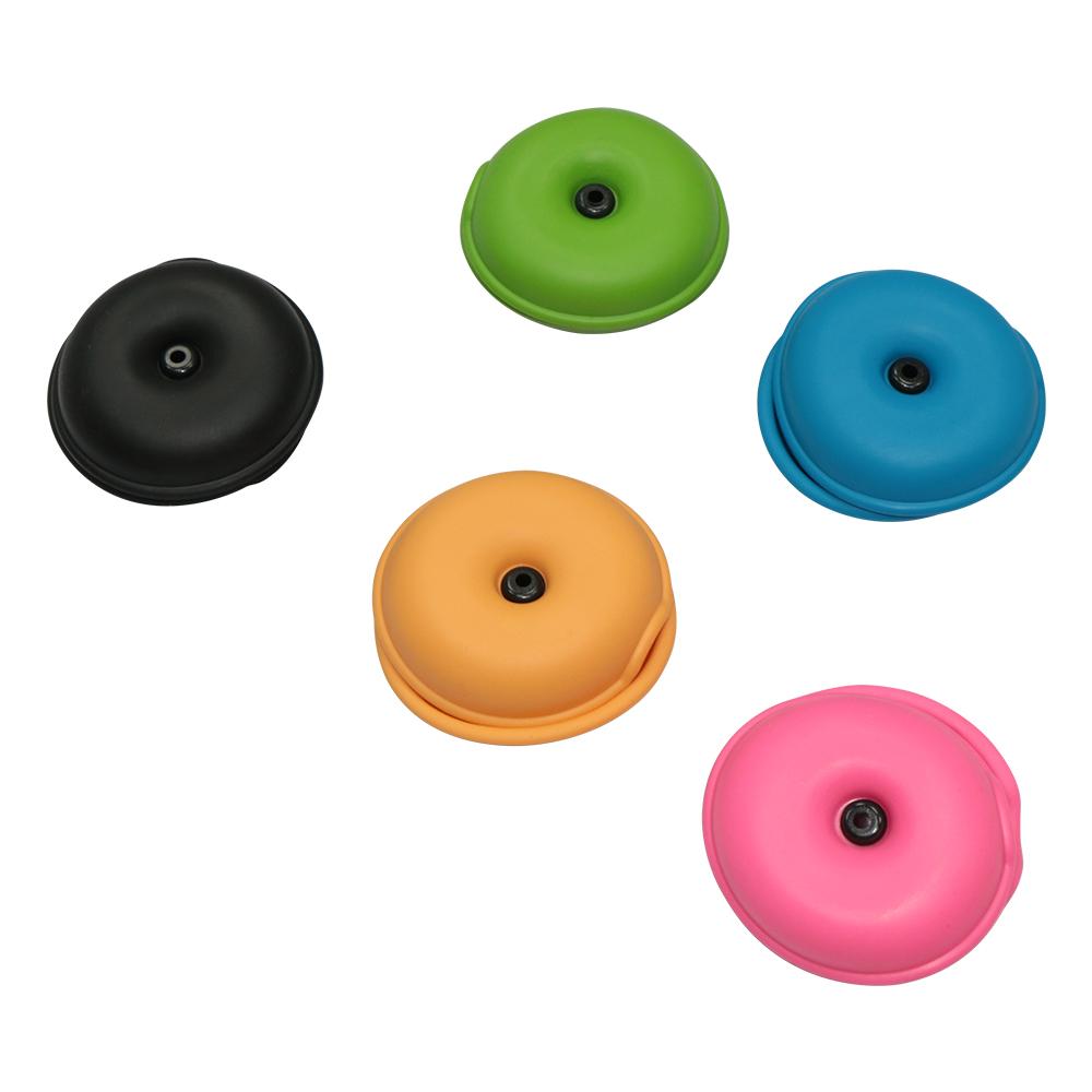 5Pcs Earphone Carry Case Round Assorted Colors Winder Design Strong Plastic Earphone Storage Bag