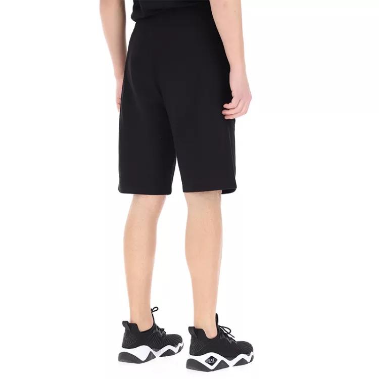 Emporio Armani EA7 SS22 Logo Print Elastic Waist Mid Rise Casual Shorts Men Shorts Black 3LPS73-PJ05Z-1200