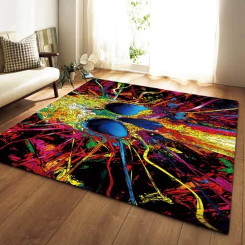 Lotus Goldfish 3D Carpets Living Room Area Rug Outer Space Planet Bedroom Rug Children Play Mat Coffee Table Carpet Floor Mat