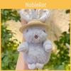 Floral Pattern Plush Bunny Keyring With Hat For Kids Room Decor And Accessories