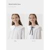 Mark Jenny Girls' Bow-Tie Lapel Shirt, Kidsren's Pure Cotton Shirt, 2026 Spring New Style 250173