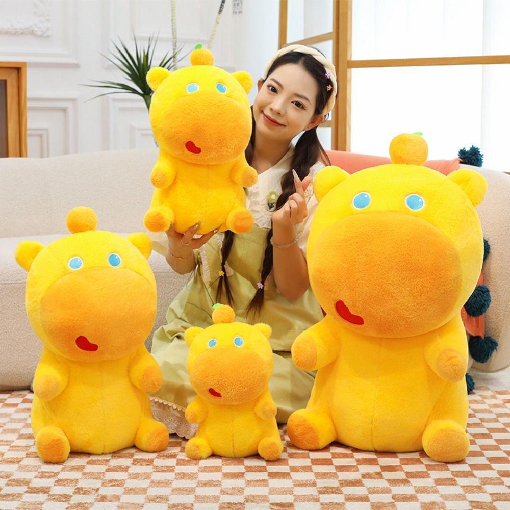 Large Capacity Capybara Lulu Plush Crossbody Bag Persimmon Cartoon Plush Pencil Case Office