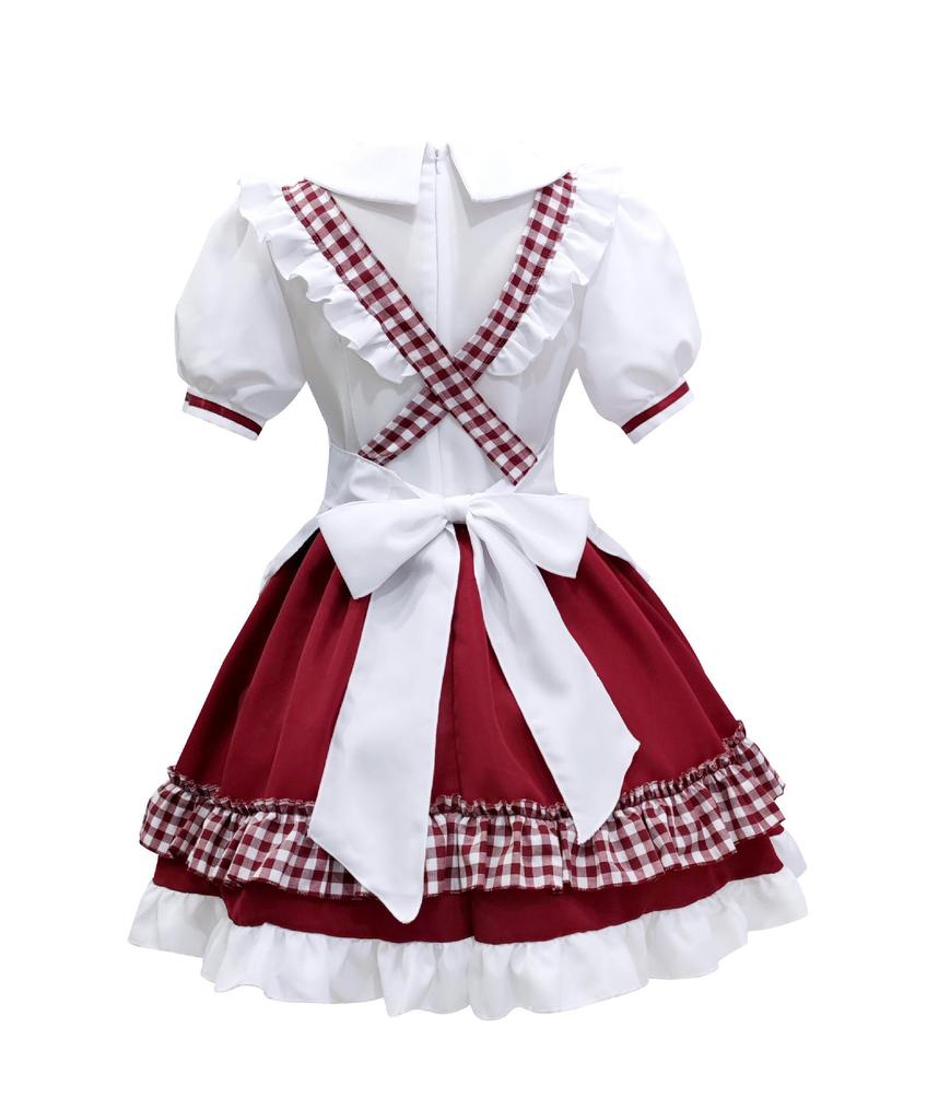 2023 Christmas & New Year Red Riding Hood Cosplay Maid Skirt - Lolita Dress Gift