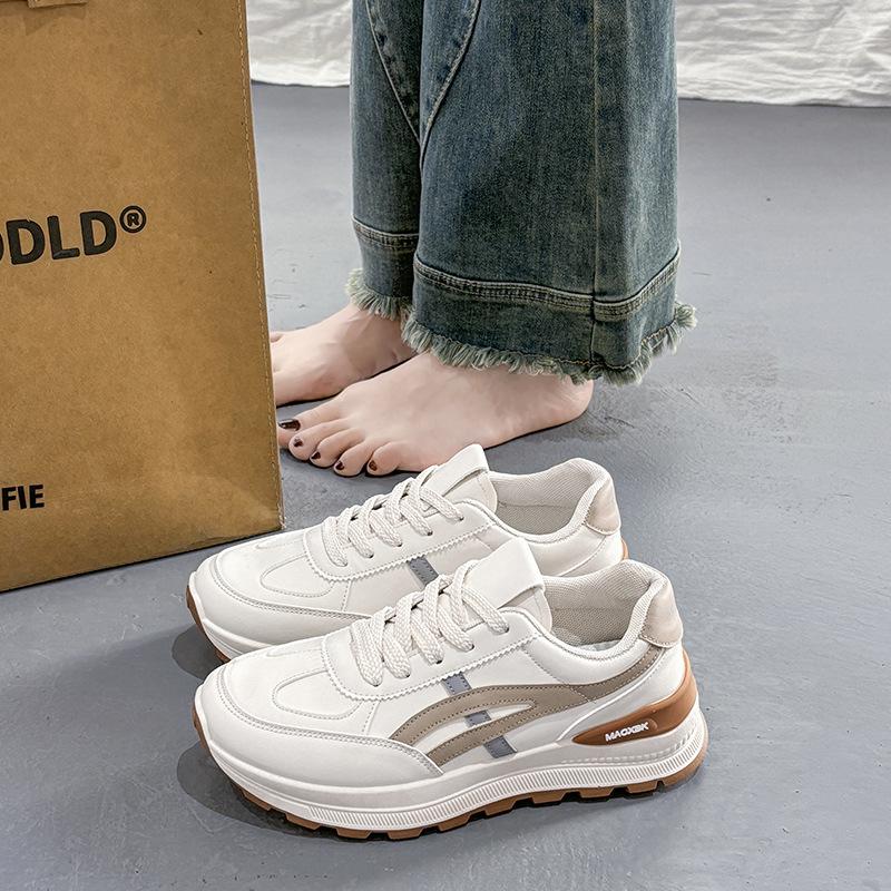 Summer women's shoes new breathable little white shoes children versatile Korean version thick-soled heightening sports shoes casual dad shoes women
