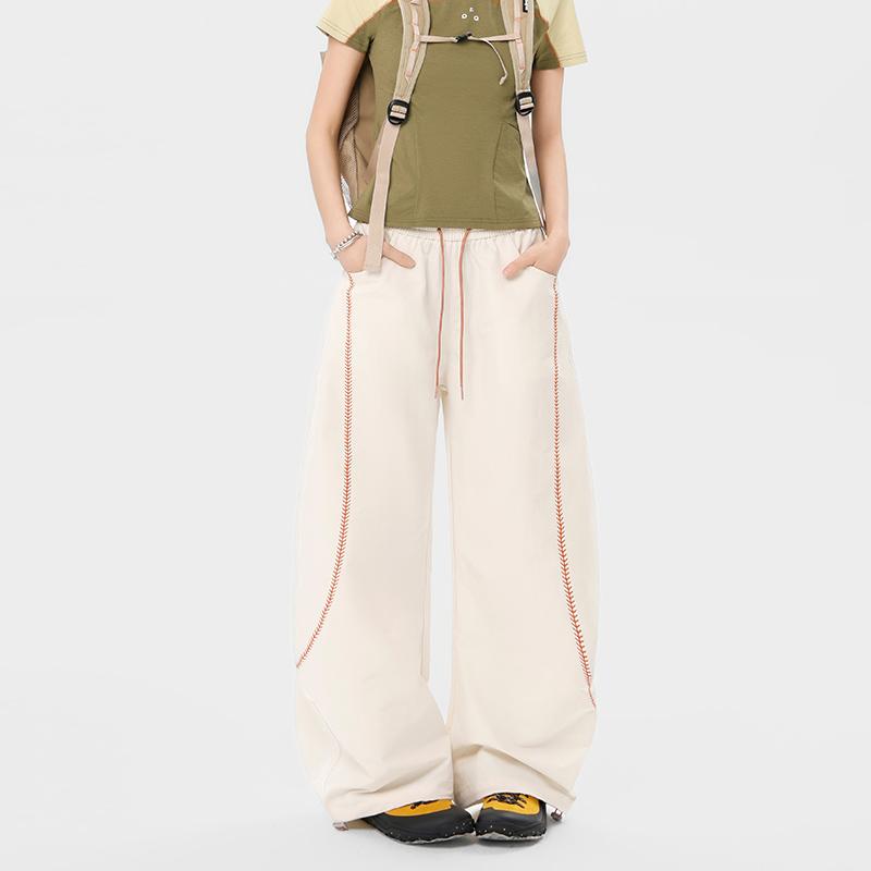 Pantalons Amples pour Femmes et Pantalons Casual d'Été à Jambe Droite pour Hommes