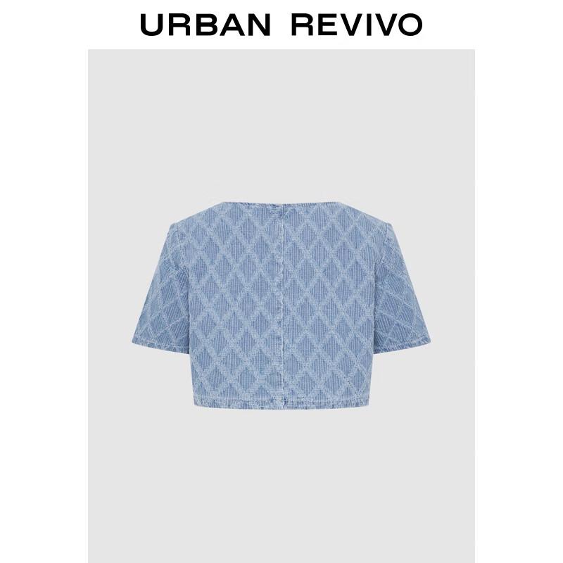 UR Women's Retro Diamond Short Denim Jacket