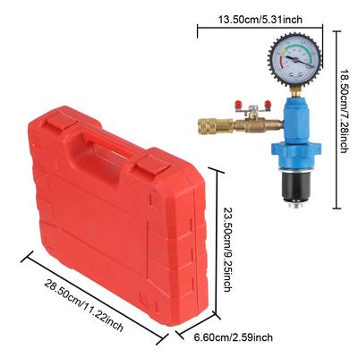 Coolant Fluid Filler Set Pressure Gauge Hose Seal Ring Car Cooling System Vacuum Purge Refuel Antifreeze Refill Truck Accessory