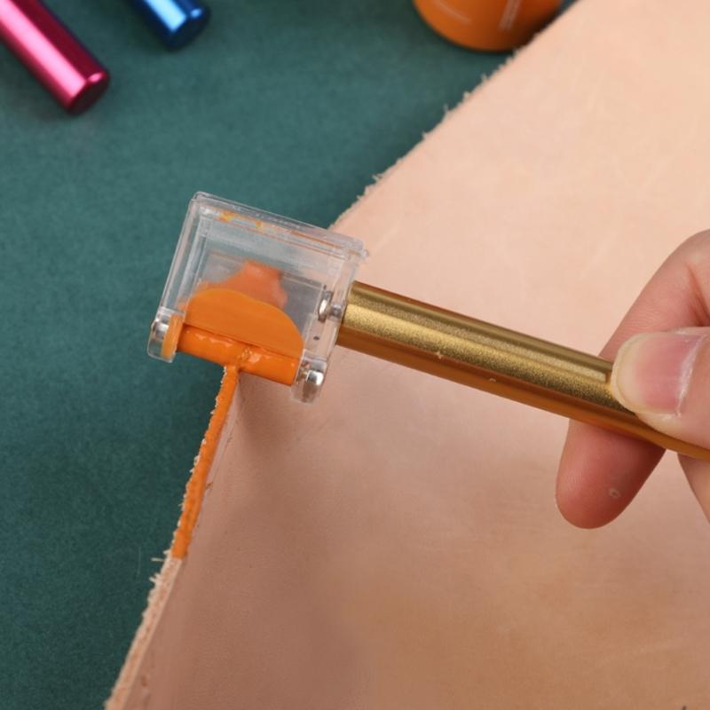 Metal Handle Leather Coloring Dyeing Tool Leather Edges Printing Tool for Leather Working