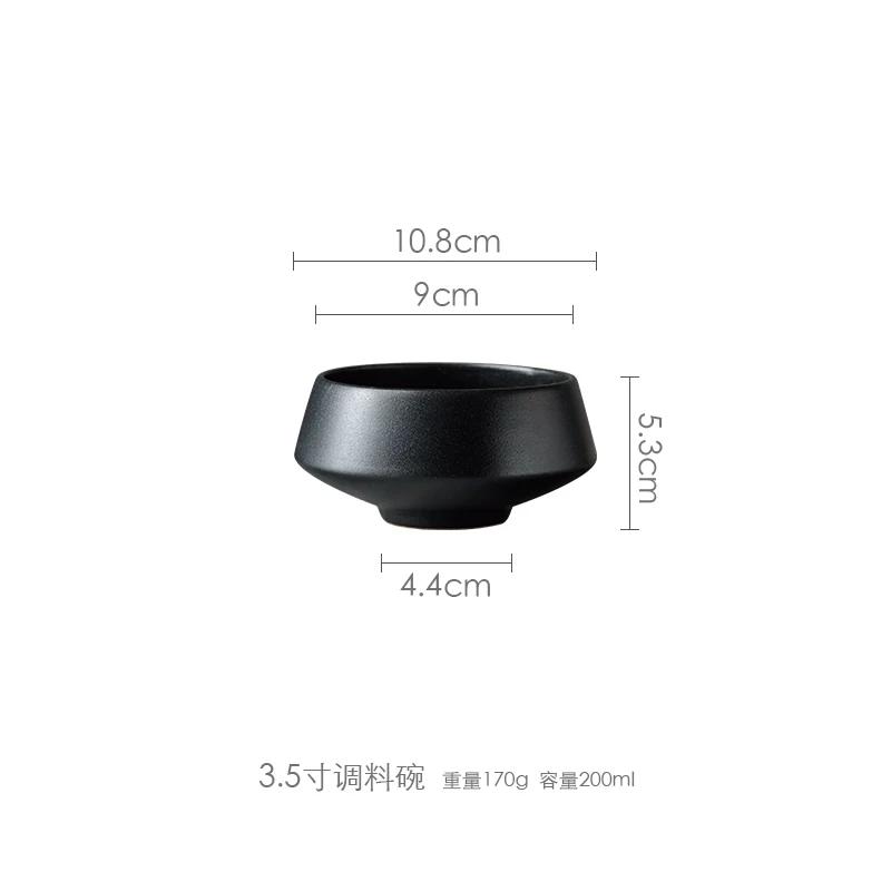

Black Ceramic Tableware Dinner Plates Rice Bowls Noodle Bowl Soup Bowl Salad Bowls Western Plate Steak Plates Dishes Pasta Plate