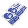 6Pcs Hand Wash Stickers Peel Stick Bathroom Reminder Sign Handwashing Instruction for Workplace School Restaurant Health