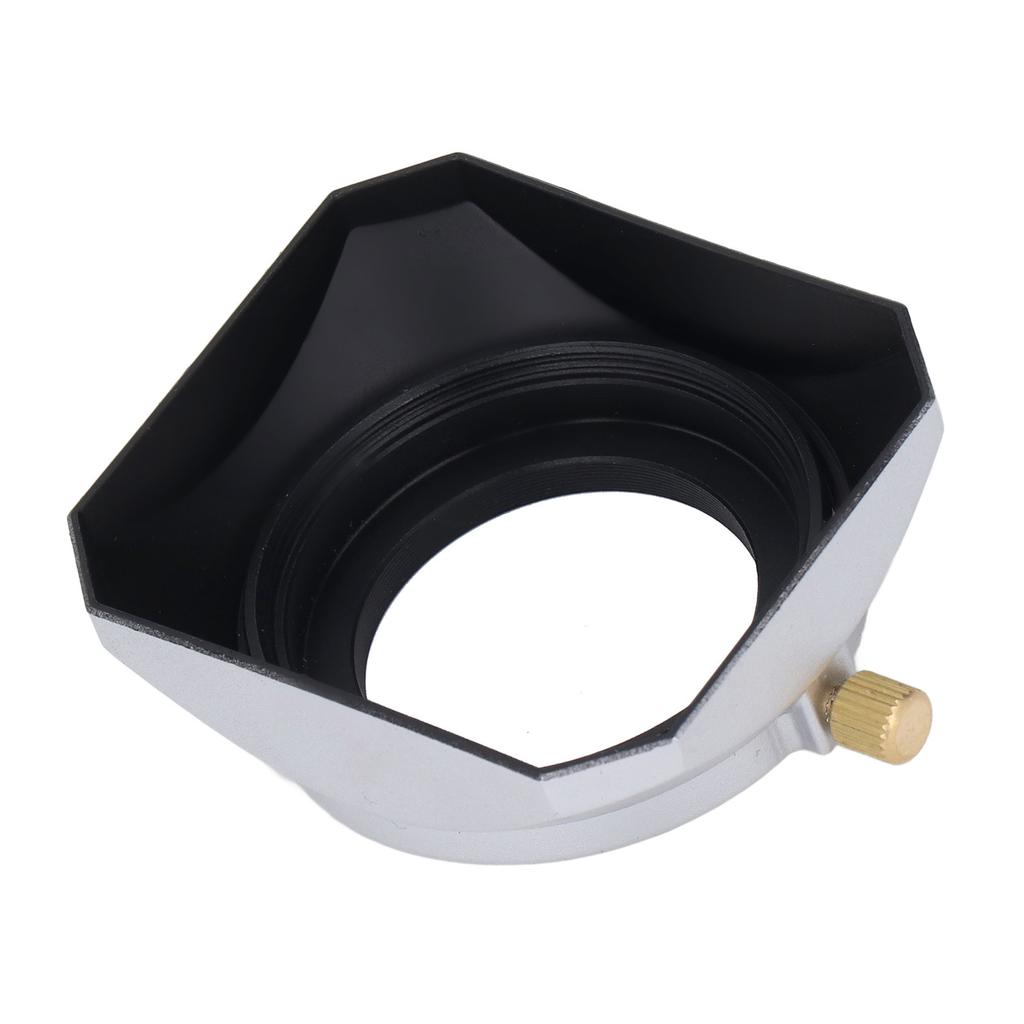 39mm Lens Hood Professional Vintage Style Metal Digital Camera Lens Hood for 39mm Camera Lens Silver