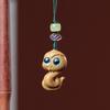 Zodiac Snake Red Wood Phone Charm Pendant Keychain Accessory