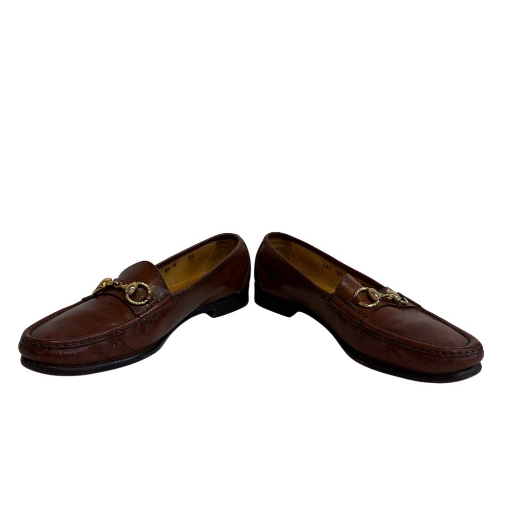 COLE HAAN Horsebit leather loafers Brown leather Women Used