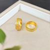 Real Gold National Trendy Diamond Wheat Ear Ring High-end Light Luxury Diamond Closed-mouth Ring for Girlfriend