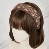 Maia Garden Jacquard Hairband - Plain Brown