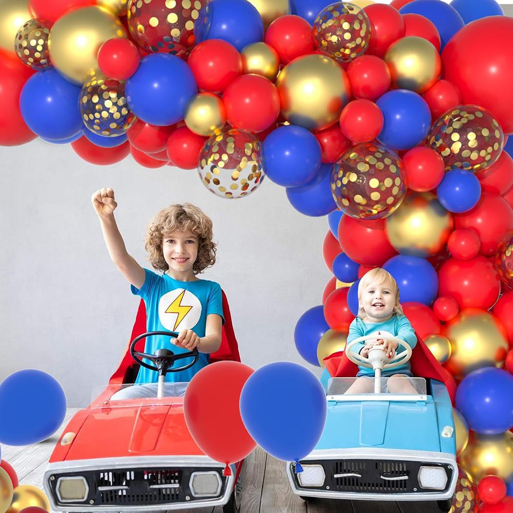 Royal Blue Balloons Red Gold Confetti Balloon Garland Arch Kit Veterans Day Party Patriot Birthday Party Baby Shower Decoration