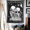 Tarot The Lovers Skull Tapestry Single Sided 2DPrint Bold Stylish Tapestry Bedroom Living Room Dorm Esoteric Vibe Accessory Gift