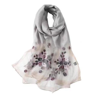 Haoman Shu Embroidery Silk Scarf