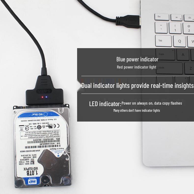 USB 3.0 Type-C To SATA Adapter Cable for 2.5/3.5 Inch Hard Drives