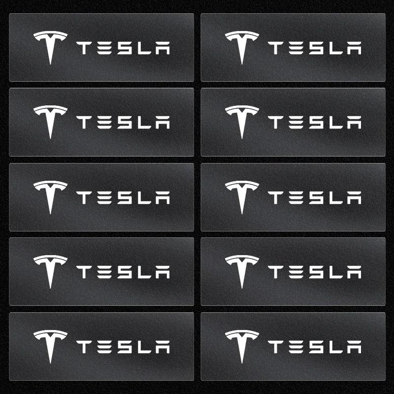 Adesivo de Carro Adesivos com Logo de Carro Tesla Lateral da Carroceria Para-lama Porta Janela Porta-malas Decalques Adesivos Decoração Exterior Para Tesla Modelo 3 Modelo S X