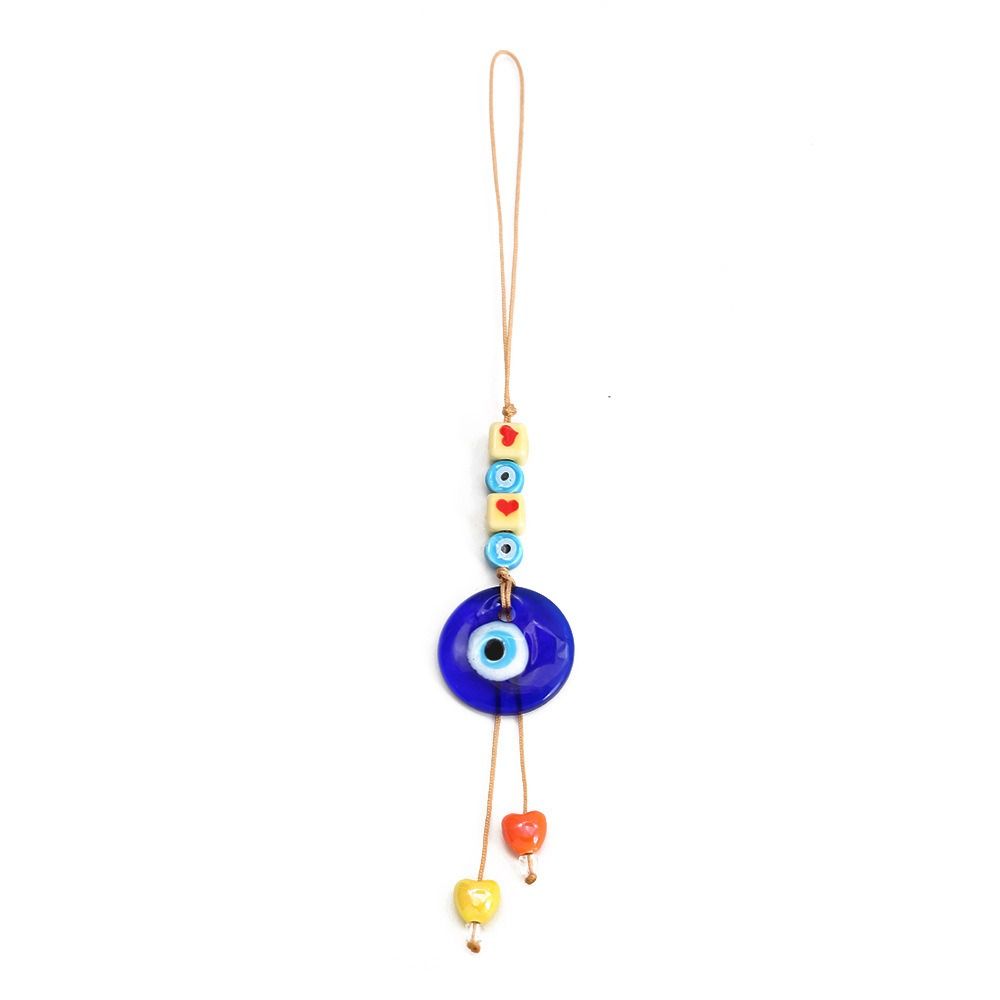 Craft Colorful Bead Demon Eye Pendant Car Hanger Decoration Blue Eye Key Chain Home Wall Hanger
