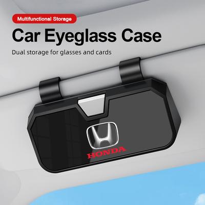 Auto Sun Visor Glasses Box Sunglasses Clip Card Ticket Holder Fastener Pen Case For Civic Accord Cr-v Fit Crosstour