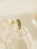 Minimalpiercing 14K Moissanite Diamond Triple Color Curve Piercing Earrings