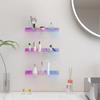 Color Acryl Wall Mounted Type Storage Rack Rainbow Color Acrylic Floating Shelves Strong Wall Mounted Display for Organizing