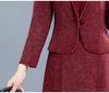 Elegant Winter Plus-Size Mid-Length Faux Two-Piece Dress for Mother-in-Law's Wedding Banquet 2025