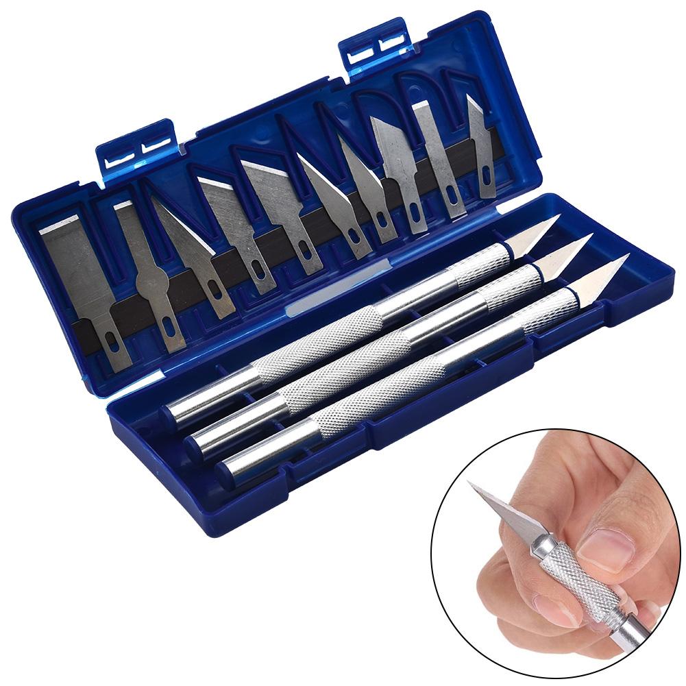 13PCS Precision Cutter Set Exacto/Hand Carving Tool Arts & Craft Hobby Kit.