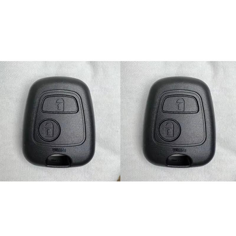 1-10pcs Key Case for Peugeot 106 107 206 207 306 307 406 407 For Citroen C1 C4 2 Buttons Remote Car Key Shell Fob Cover No Blade