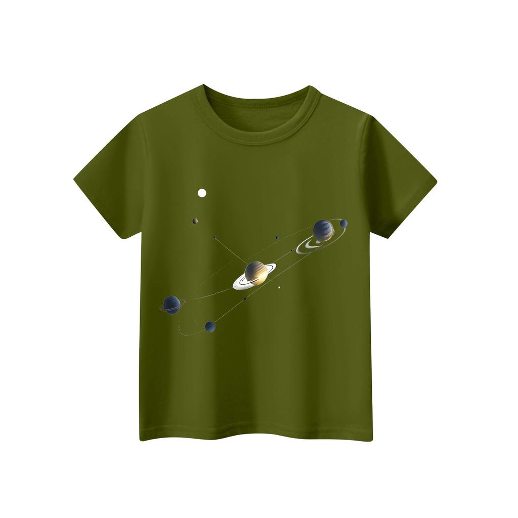 Children's Short Sleeve Neck T-Shirt Animal Print Daily Casual Top