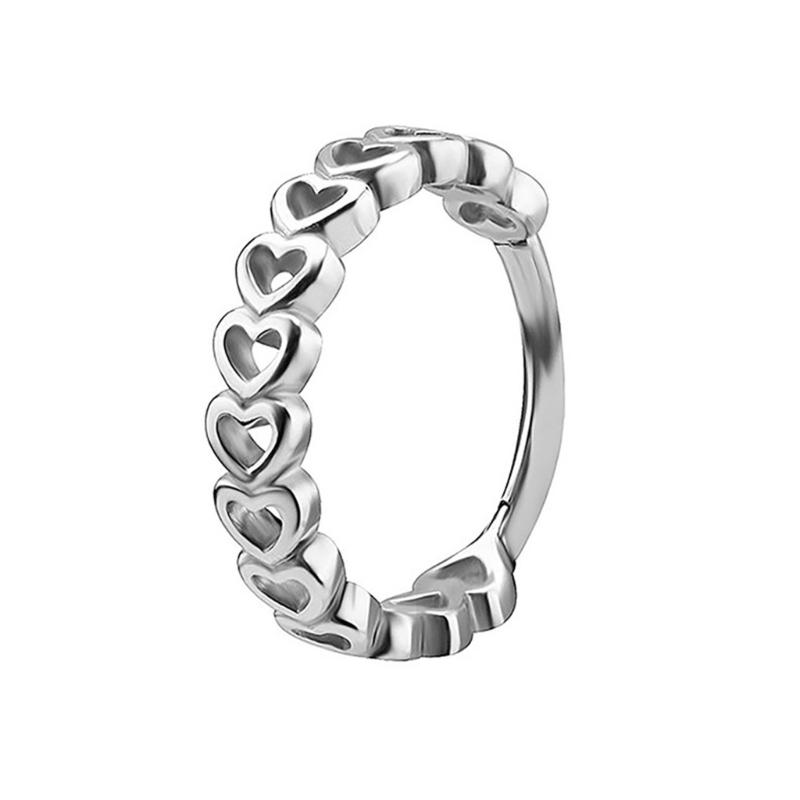 Fashionable Crystal Nose Piercing Ring Jewelry Stainless Steel Accessory for Ear Cartilage Music Festival Accessories