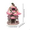 Fairy Garden Decor House Solar Gift, with Light, Resin Figurine,Fairy Statue for