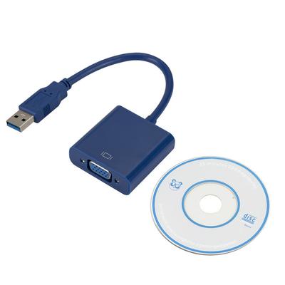 USB 3.0 zu VGA Treiberloser Adapter USB 3.0 Stecker 15-polig Buchse Kabel Videokonverter Für Windows 98/2000/7/8/10/Vista