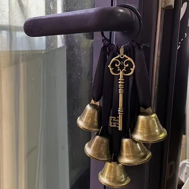 Carillons à vent de sorcière en fer, Clochettes décoratives pour poignée de porte, Protection de la maison et Décoration de pièce, Suspendu non électrique
