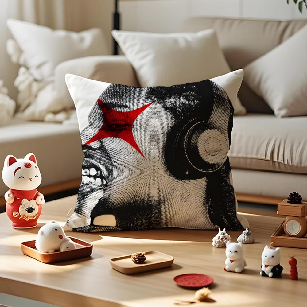 Rapper AASAP Rocky Cushion Cover Silky Short Plush Invisible Zipper Dustproof Sofa Pillow Case for Home Decor